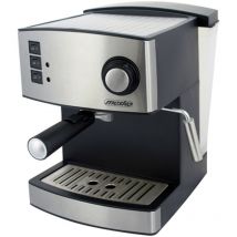 Ms 4403 Cafetera Expresso Manual 15 Bares 1,6 l, Brazo Doble Salida, Espumador Leche, Calientatazas 850W Plata - Mesko