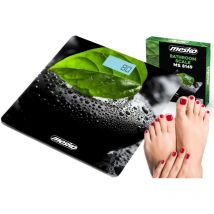 Mesko MS8149 Báscula de Baño Digital Alta Precisión 150kg Cristal Diseño, Pantalla LCD Apagado Automático Multicolor