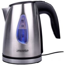 Mesko - MS1351 Bouilloire Électrique 1,0 Litre, Cuve en acier Inoxydable sans bpa 1630W Argent