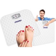 Mesko - MS8160 Pèse-personne Analogique, Mécanique 130kg, Précision, Antidérapante, Sans Piles Blanc