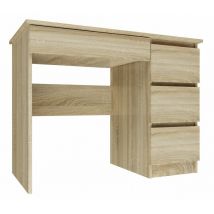 Meso - Escritorio recto estilo moderno oficina/dormitorio juvenil - 98x51x76 cm - 4 cajones