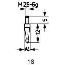 Messeinsatz f.Messuhren u.Feinz. Stahl Abb.18/ 4,0 mm Käfer
