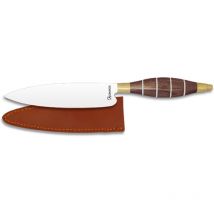 Martinez Albainox – Messer mit Lederscheide – 15 cm – Holzgriff – Klinge: rostfreier Stahl