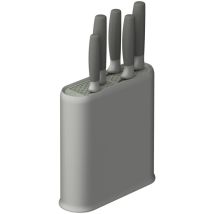 Berghoff Messerblock mit 5 Messern – 3950532 – Edelstahl, Recyceltes PP, Ergonomischer Griff, Antihaftbeschichtung – Waage Kollektion