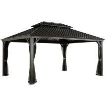 Sojag Aluminium Pavillon Gazebo Messina 12x16 incl. moustiquaire