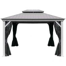 Sojag - Aluminium Pavillon Gazebo Messina Champagner 12x16 incl.