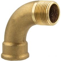 Bevo - tecuro Bogen 90° lang, Innengewinde Rp x Außengewinde g 1 1/2 Zoll - MS-blank CW617N