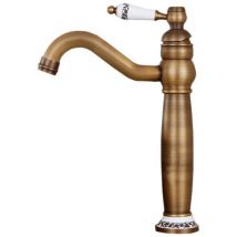 Dazzler - Messing-Einloch-Waschtischarmaturen, Waschbecken, Küche, Badezimmer, hohe Wasserhähne, antikes Messing