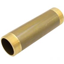 General Fittings - Rohrdoppelnippel 1 1/2 11/2 Zoll X 200 Mm Dn40 Messing Langnippel