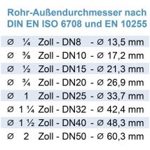Rohrdoppelnippel 2 Zoll x 100 mm DN50 Messing Langnippel Rohrnippel