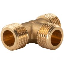 Messing Gewinde-fitting T-stück 1/2'ag - 1/2'ag - 1/2'ag (dn15) - Schwere Ausführung