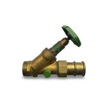 Messing KFR Ventil DN40 DVGW mit Entleerung nichtst. Spindel 1 1/2" IGx 42mm Press