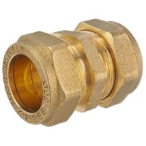 Messing-klemmverschraubung Für Kupferrohre - Gerade 22 X 22 Mm Für Heizung Und Trinkwasser
