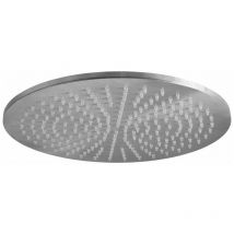 Runder Duschkopf ø 225 mm aus messingfarben gebürstetem Stahl Paffoni Light ZSOF074ST Steel Looking