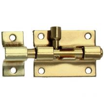 Amig - Grendelriegel 40mm Türverriegler Schubriegel Messing poliert Bolzenriegel