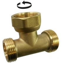 Messing-T-Stück M 15 x 21 für Kupferrohr – 3369390025619 – 0,076 kg – 2,5 cm Höhe – 5 cm Breite – 8,2 cm Tiefe