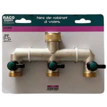 Messing-wasserhahn-nase, 3-wege, Breit, 20 X 27 Mm - Raco Expert