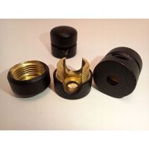 Messingschwarzer Loft geflochtener Kabelspinnenhalter