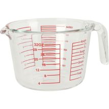 Glas Messbecher 1 Liter mit ergonomischem Griff, hitzebeständig, lebensmittelsicher, präzise Maße, ideal für Küche