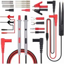 Messleitungssatz, 21-in-1-Messleitung für elektrische Multimeter mit Krokodilklemmen, Prüfspitze, Bananenstecker, Multimeterkabel für Spannungsprüfer