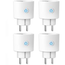 Jalleria - Mesure de la consommation d'énergie de la prise intelligente WiFi 16A, prise intelligente compatible avec Alexa/Google Home, contrôle par