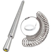 Mesure Taille Bague,Ring Sizer Anneaux Pour Mesurer Taille Doigts Pour Bagues Tailles A-Z Métal/Acier/Plastiqu