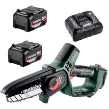 Metabo - 600856840 18V ltx Pruning Saw 15cm 6 Inch Chainsaw + X2 4AH Battery Kit