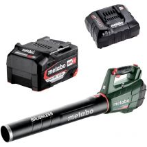 601607850 Cordless Leaf Blower 18V Quiet Blower lb + 5.2AH Battery Kit - Metabo