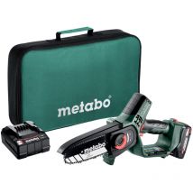Sega per potatura a batteria Metabo ms 18 ltx 15, 18V 1x 2,0 Ah e caricabatterie nella borsa degli attrezzi