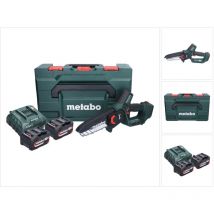 Ms 18 ltx 15 scie sans fil 18 v 15 cm 5 m/s + 2x batterie 4,0 Ah + chargeur + x - Metabo