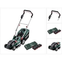 Rm 36-18 ltx bl 36 Cortacésped sin cable 36 v (2x 18 v) ltx sin escobillas + 2x Baterías 4,0 Ah + Cargador - Metabo