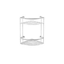 Chrom-Doppelduschecke aus Edelstahl 18/10 – Innovatives Design für modernes Badezimmer – 20 x H.30 x 20 cm