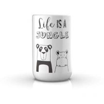 Porta spazzolini da appoggio Bianco in Ceramica Mod. Jungle - Metaform