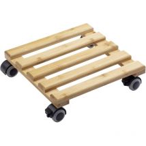 Metafranc - WU0825340 Portavaso con rotelle Bambù Capacità di carico (max.): 60 kg 300 mm x 300 mm x 74 mm Numero ruote d