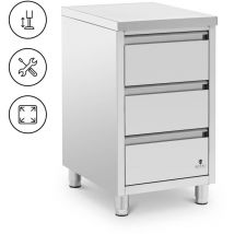 Metal Cabinet - 3 drawers Royal Catering Metal storage cabinet Kitchen cabinet