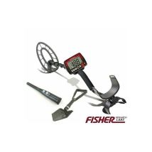 Fisher - F44 Metal Detector Piastra 11' + Pala Scavo Pieghevole + Pointer Nero