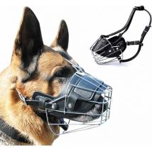 Soniatkia - Metal Dog Muzzle - Anti Bite and Bark, Breathable and Safety Mask for Small, Medium and Large Dogs, Lightweight, Durable, Comfortable and