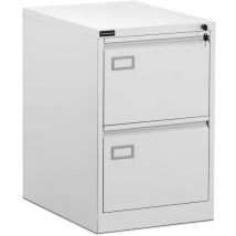 Fromm&starck - Metal Filing Cabinet Hanging File Cabinet 2 Drawers F4 Office 72cm Tall Grey