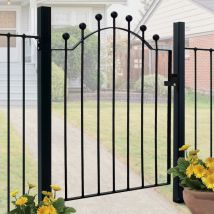 3ft Wrought Iron Garden Gate, Black