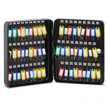 Stamony - Metal Key Cabinet Key Closet Locking Key Storage Box for 54 Keys Incl. Key Fobs