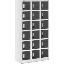 Fromm&starck - Metal Storage Locker Steel Locker Metal Cabinet Storage Locker 18 Lockers Grey