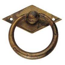 Maniglia Ciondolo Antica 50x44 mm – Ottone – Elegante per Mobili – 60771
