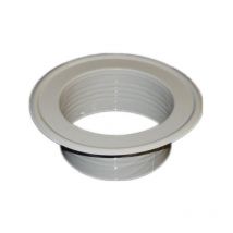 Spiroflex - Metal Ventilation Ducting Pipe Wall Plate Spigot White 80mm Diameter