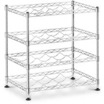 Royal Catering - Metal Wine Rack Wine Storage Rack Wire Wine Rack 16 Wine Bottles 200kg Silver