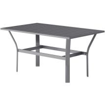 Metall-beistelltisch 91.5x55x45 Cm, Balkontisch Mit Lamellendesign, Wetterfest & Pflegeleicht, Sofatisch Für Balkon, Garten, Terrasse & Veranda, 