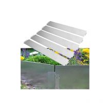 Metall Rasenkante 30m-30 stück Mähkante Verzinkt 100 x 15 cm per Stück Anpassbare Flexibel Beetumrandung für Gartenpflanzen Gemüseanbau Silber Naizy