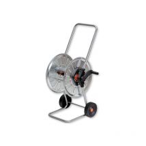 AGRATI Metall Schlauchwagen 60m 1/2" silber – Wickelkapazität 60m – Material verzinkter Stahl – Abmessungen 48 x 43 x 88 cm