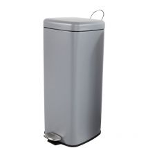 Mojawo - Metall Tretmülleimer 30l Grau-mtm1003-grau