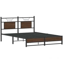Bettgestell Ohne Matratze Braun Eiche 150x200 Cm Holzwerkstoff Vidaxl