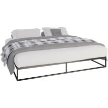 Metallbett Scala schwarz 200x200x25 cm